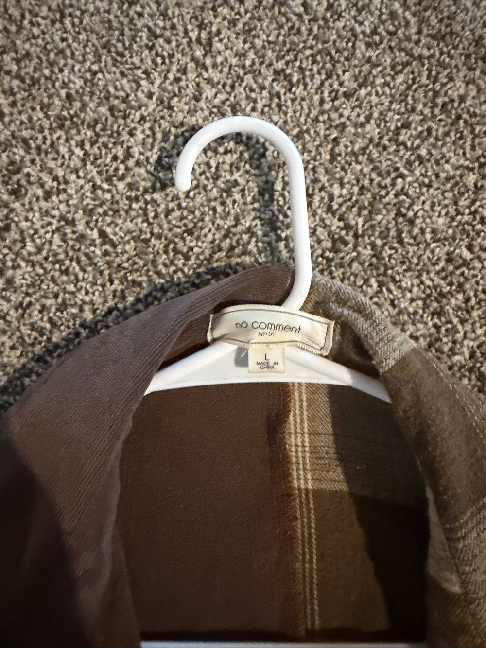 Two-Tone Brown Suede & Plaid Shacket - Picture 4 of 6